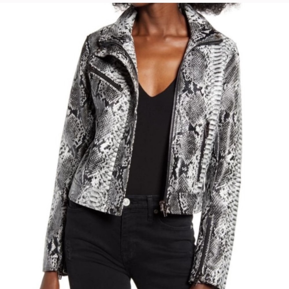 BLANK NYC Anaconda Snake Print Jacket XS